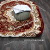 РОССИЙСКИЙ ЖАККАРДОВЫЙ КОВЕР МЕДАЛЬОН КРАСНЫЙ ОВАЛЬНЫЙ
